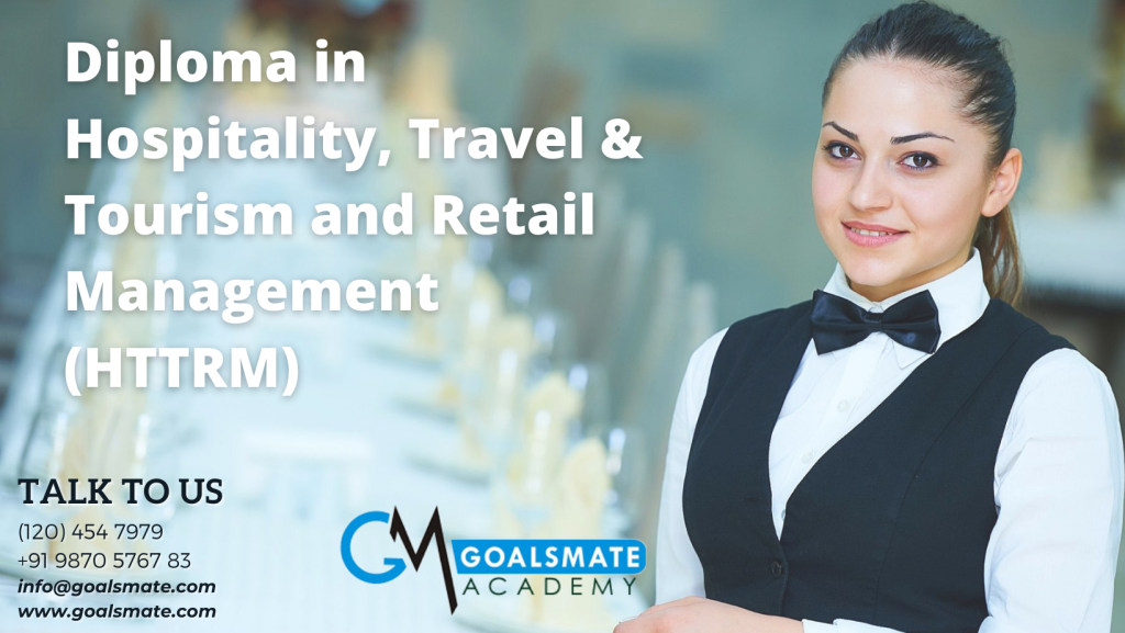 Hospitality is an exciting sector to build a career especially at a time when the tourism and hospitality sector contributed a whopping $46 billion to India’s GDP in 2016. More importantly, this number is set to grow at a phenomenal pace, reaching $160.2 billion by 2026. Diploma in Hospitality, Travel and Tourism & Retail Management (HTTRM) Duration: 6 Months & 1 year. Frequency: Five Days Weekly Eligibility Criteria : 18-27 years. 10+2 or equivalent degree. Fluency in English & Hindi. Students will be admitted on the basis of their performance in the interview. Course Content: a) F&B Service b) Front Office c) House Keeping d) F&B Production Basic Self grooming. Make Up. Communication Skills Voice Modulation Appearance and Postures. Customer Handling. Active Listening. Complaint Handling Travel and Tourism & Retail Management — Best Regards, Team GoalsMate Noida-201301, DELHI-NCR, INDIA Tel.: 0120-4547979/ +919870576783 hr@test.googletrust.in I www.goalsmate https://www.facebook.com
